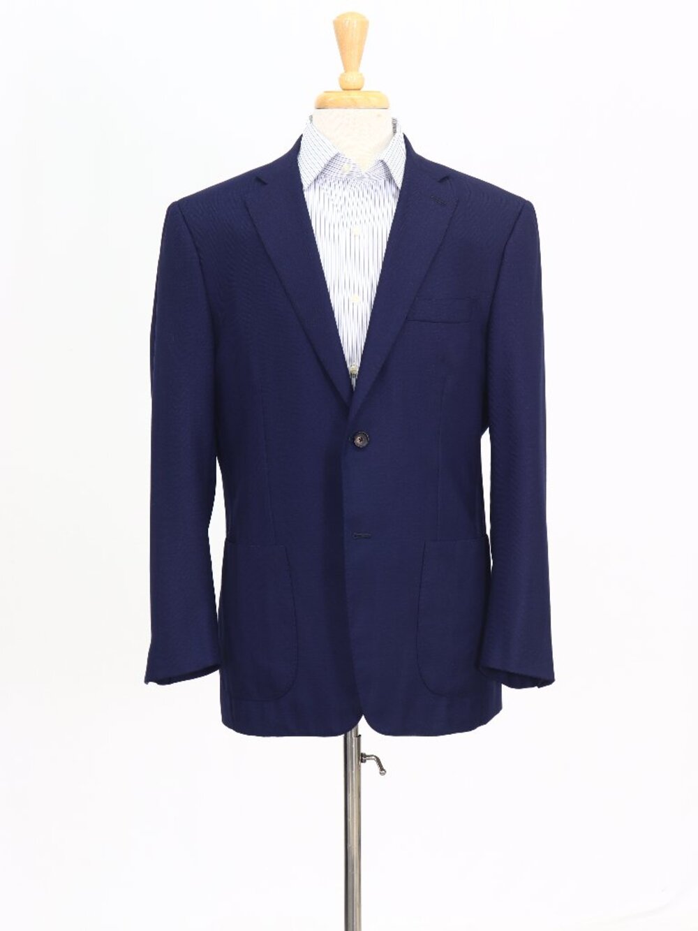 ISAIA 42R Navy Blazer Sport Coat Jacket 2-Button Herringbone W816